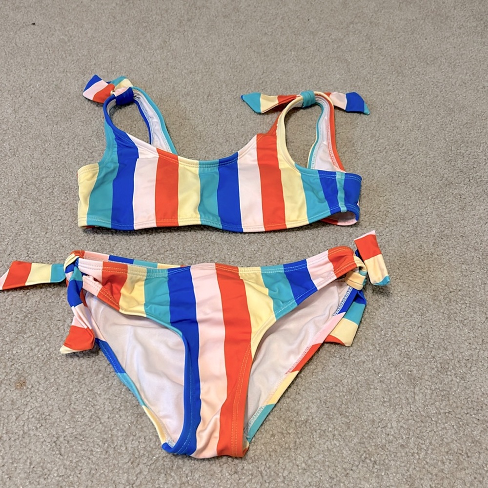 Colorful stripped swimsuit